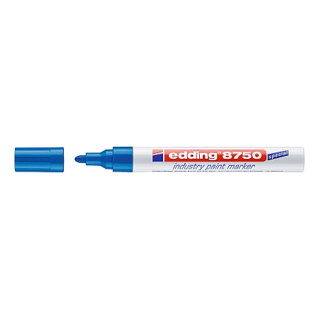 Průmyslový lakový popisovač edding 8750, modrý, 2-4 mm, 10 ks/bal.